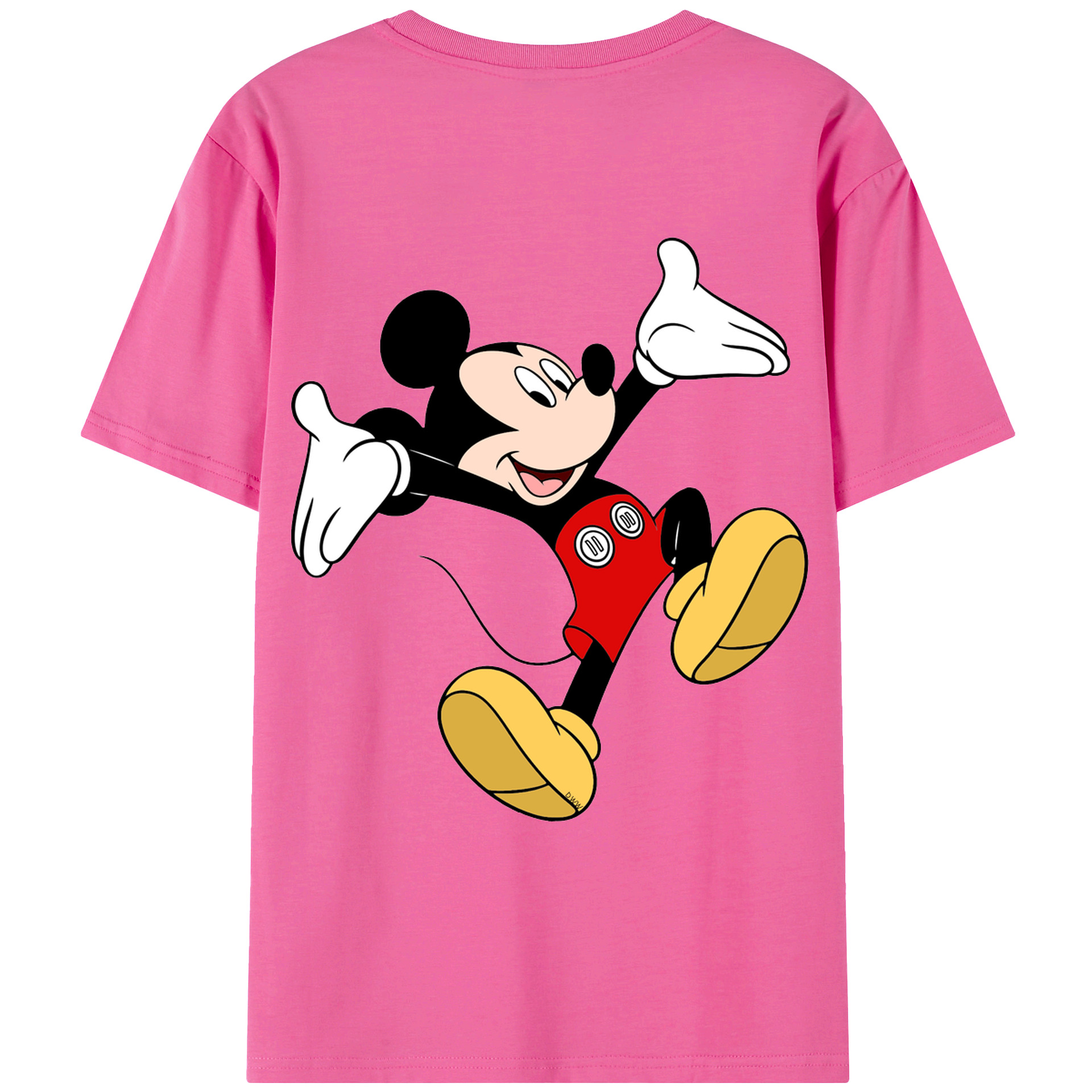 （画像用） ミッキーマウス Mickey Mouse レディース半袖Tシャツ(バックプリント)